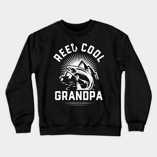 Reel Cool Grandpa Crewneck Sweatshirt by trendingoriginals